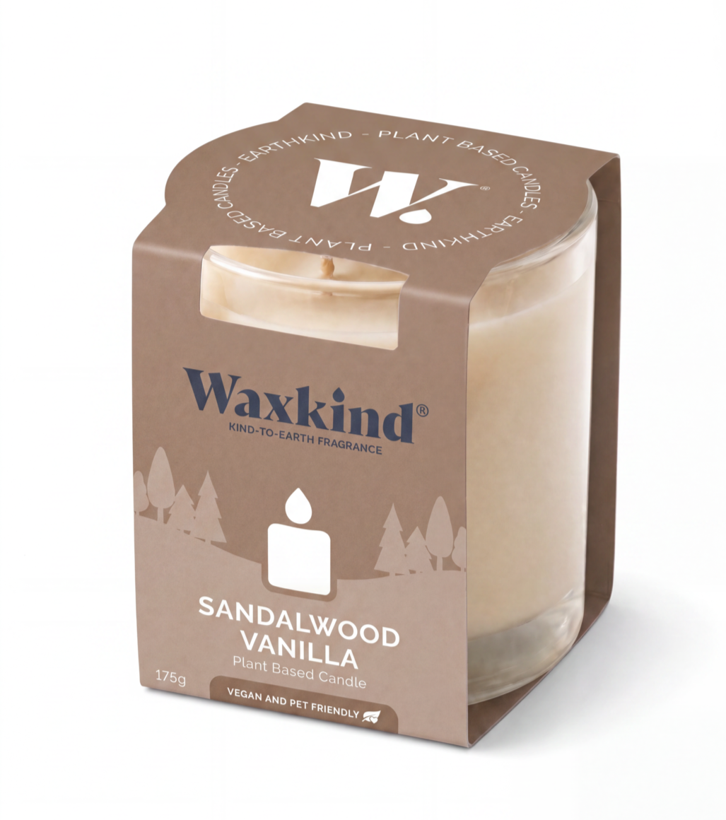 Sandalwood Vanilla Glass Candle